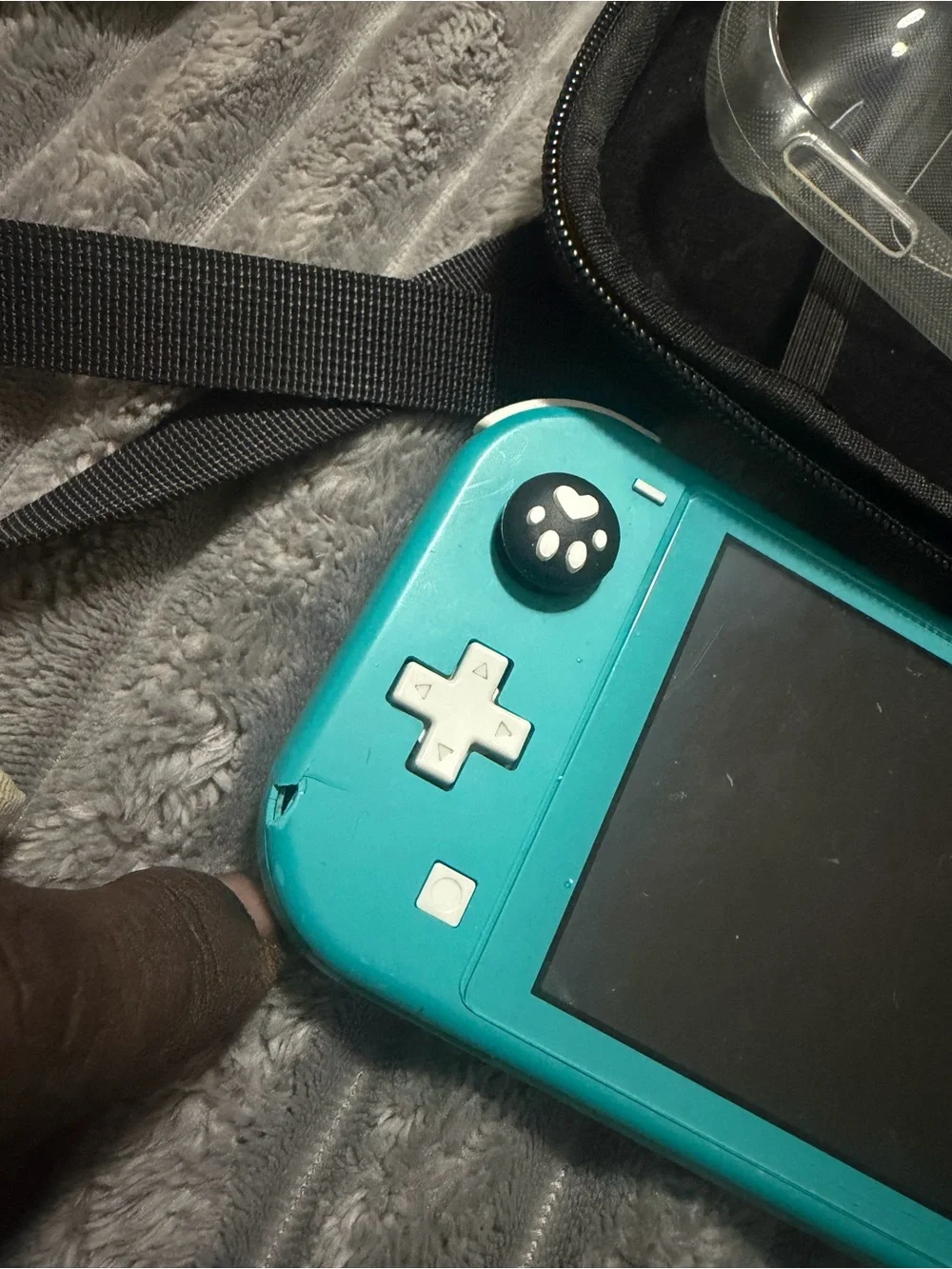 Nintendo Switch Lite Turquoise Handheld Console with Screen On
